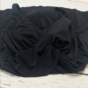 Lands' End Slenderizing Black Swimsuit